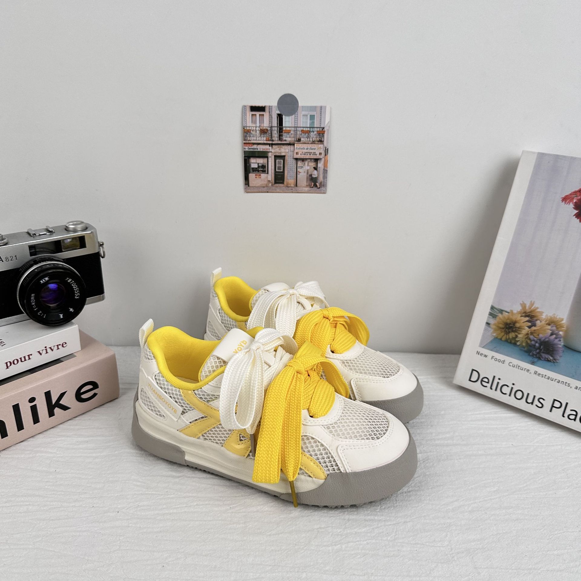 Yuanbo Xiaozhong zapatos de entrenamiento alemán transpirables para mujer 2025 verano nuevo estilo malla deportes ocio todo fósforo zapatillas de deporte chic