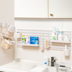 Balcony Shelf Rack without Drilling Hole Pail Organizer Wall-Mounted Pool Wall Placement Laundry Liquid Basket Plastic Basket