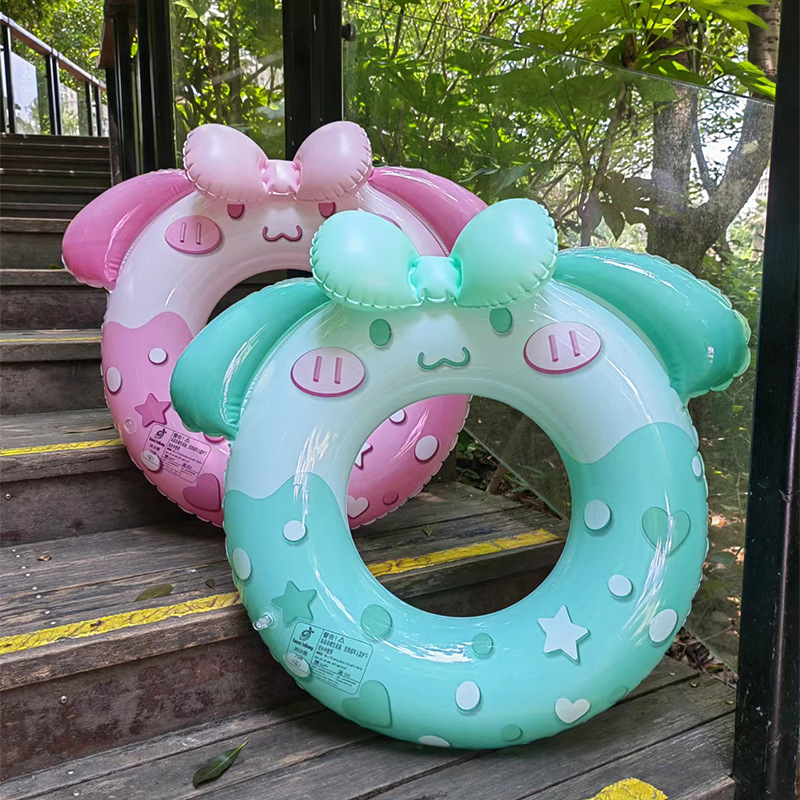 Anillo de natación para niños anillo de diapositivas de dibujos animados anillo de natación de seguridad para niños y niñas anillo axilar para niños anillo de descanso