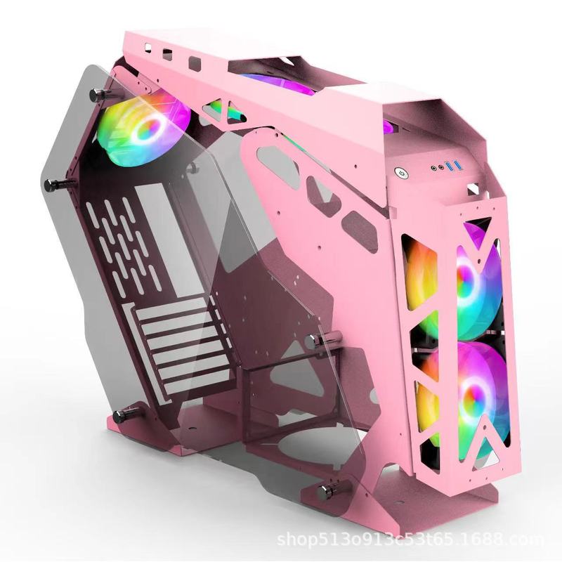 コンピュータケースハイエンド異形水冷空冷ゲームケースデスクトップ本体atxオープンケース|undefined