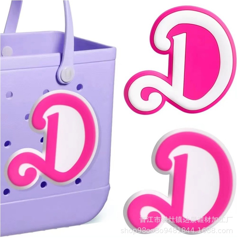 Botones de zapatos rosados con letras grandes, botones de botones, botones de botones