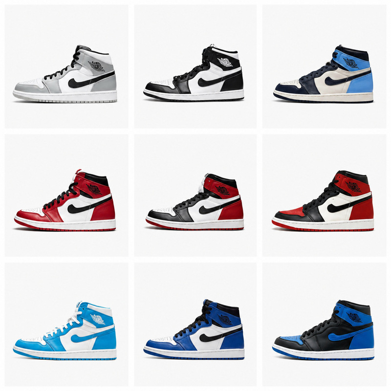 Putian Shoes High-Top Aj1 Classic Chicago Basketball Shoes Black and White Panda Style Unisex Trendy Casual Versatile Non-Slip Shoes Putian Shoes High-Top Aj1 Classic Chicago Basketball Shoes Black and White Panda Style Unisex Trendy Casual Versatile Non-Slip Shoes