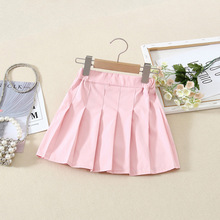 女童百褶裙2025春秋新款百搭小黑裙儿童jk裙子学院风洋气半身短裙
