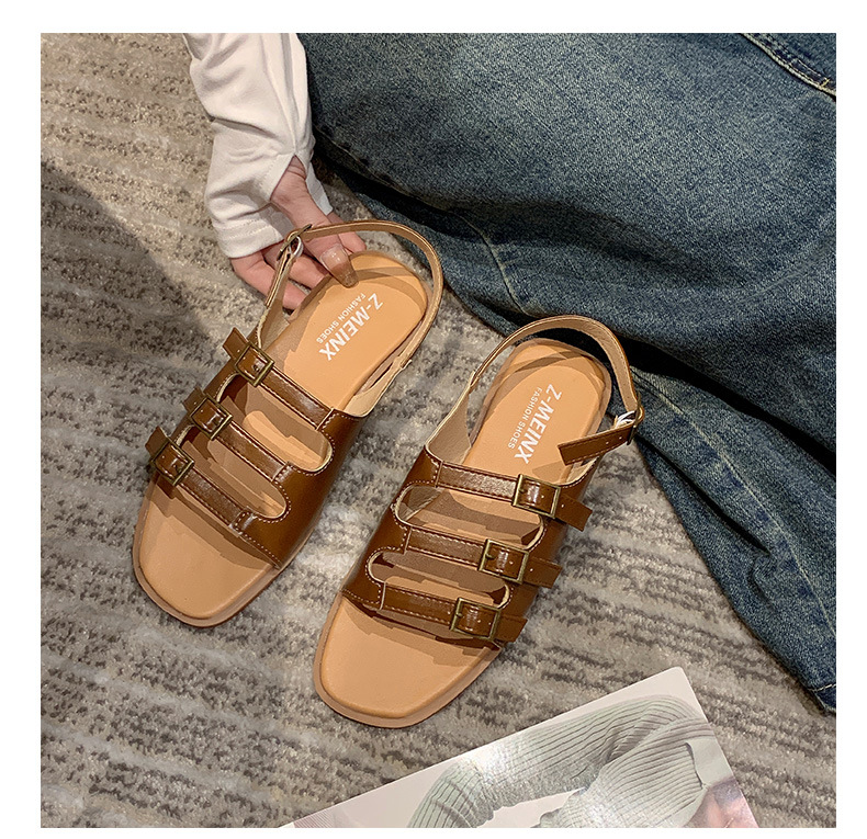 Damen Römersandalen Mit Flacher Sohle Für Den Sommer_voghion.com