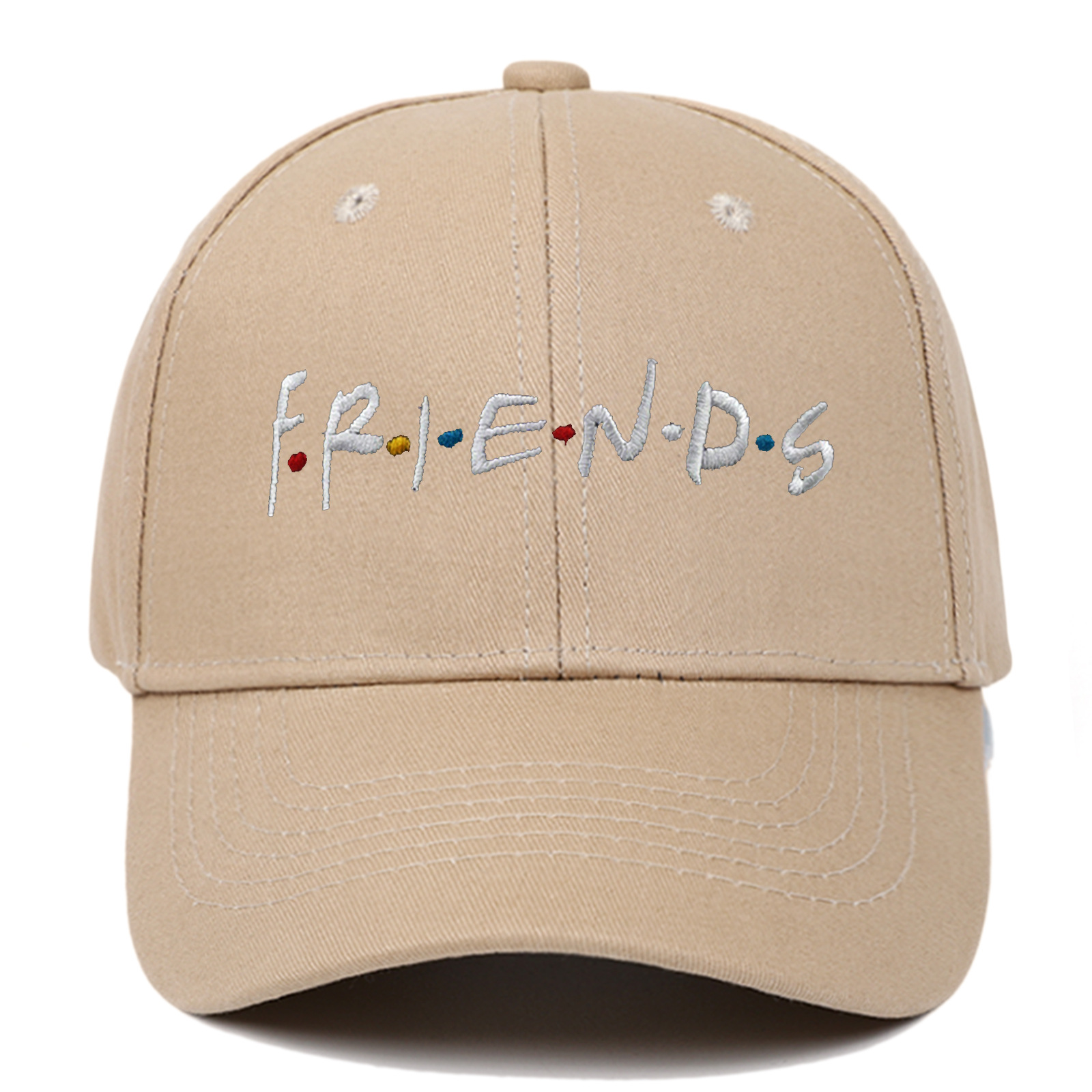 Udenlandsk brev VENNER Broderet baseballhat i bomuld Tilpasning_voghion.com