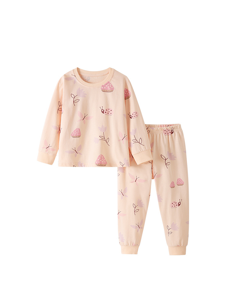 Malwee transfronterizo ropa doméstica de niñas otoño y invierno nuevo estilo europeo y americano para niños pequeños y medianos cuello redondo conjunto de manga larga lindo conjunto de dos piezas