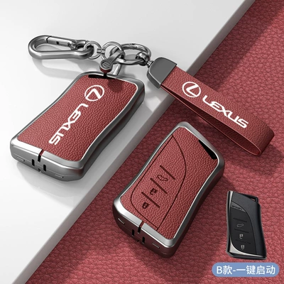 Car key bag | buckle 270 - standard-model-b-one-click-start-volcanic-red-zinc-alloy-shell-hardware-bracelet