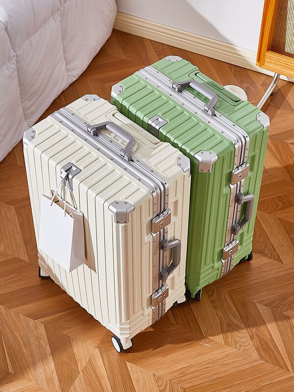 High-Looking Suitcase, Aluminum Frame Trolley Case, Sturdy Password Box Suitcase, Sturdy and Durable, Large Capacity Men's Fabric