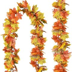 ハロウィーン秋色掛け装飾シミュレーション楓葉藤条クリスマス感謝祭用品装飾家庭壁掛け楓葉藤条