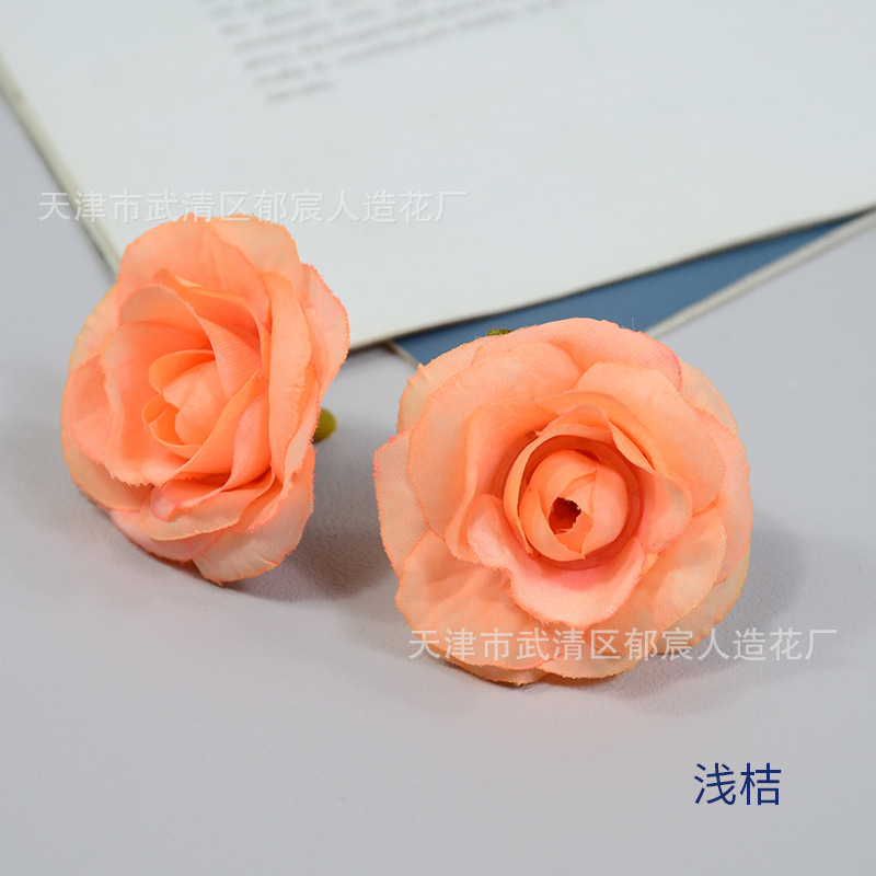 貴妃バラの花頭模造小バラの花ウェディングフラワーコンフェッショナル装飾シルクフラワー素材パックフラワーボックス卸売|undefined