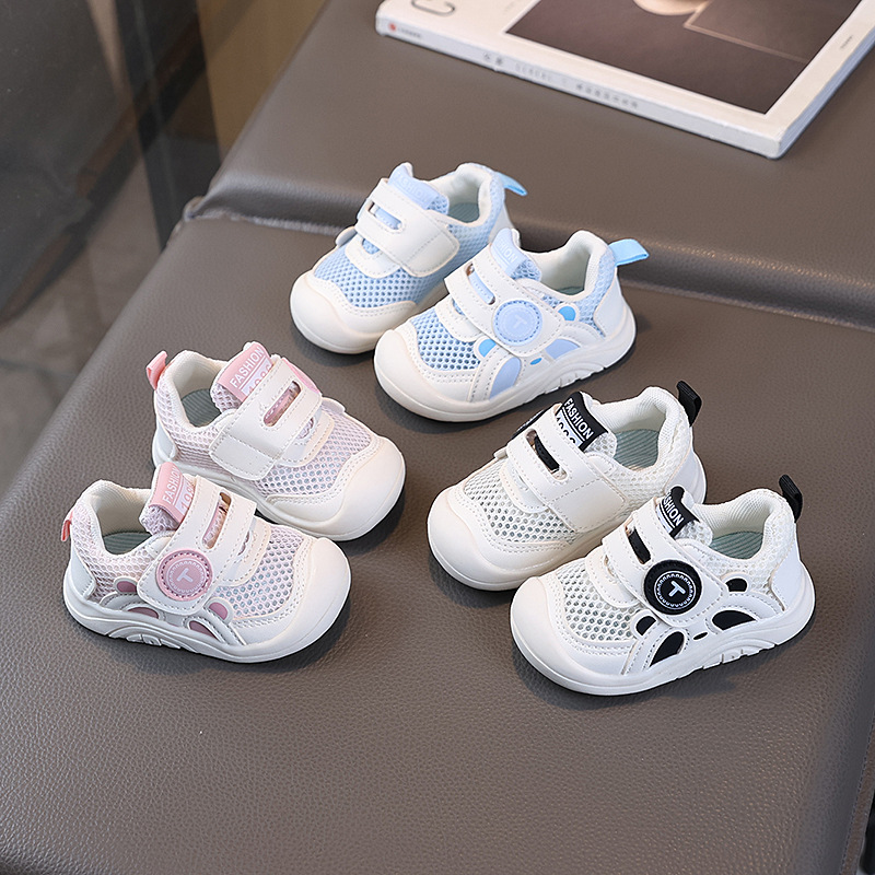 Summer Hollow-out Through-net Sandals Mesh Toddler Shoes Men's and Baby's Anti-slip Shoes Women's Breathable Shoes with Soft Sole