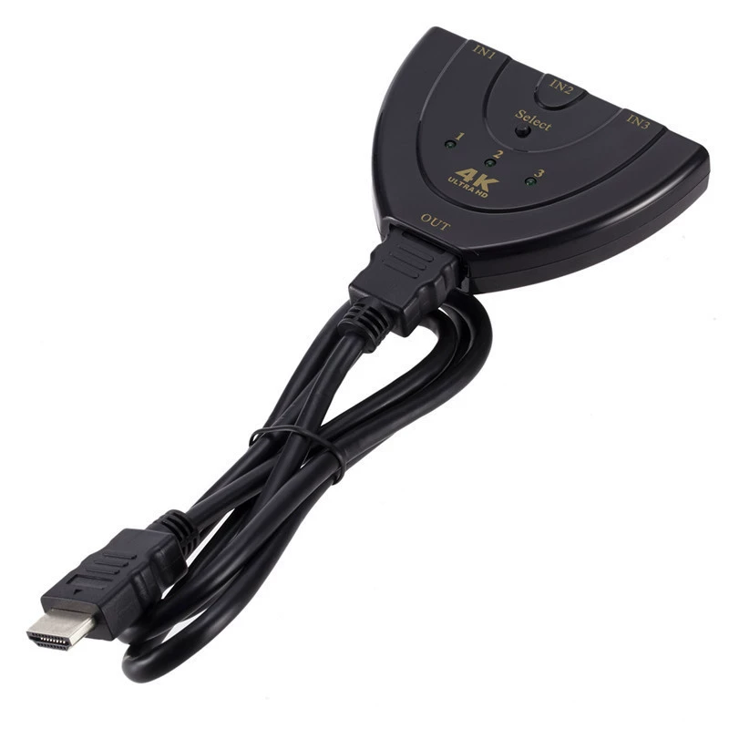 HDMI 视频切换器 HDMI 三进一出 切换器 HDMI 尾线 3X1HDMI4K*2K 切换