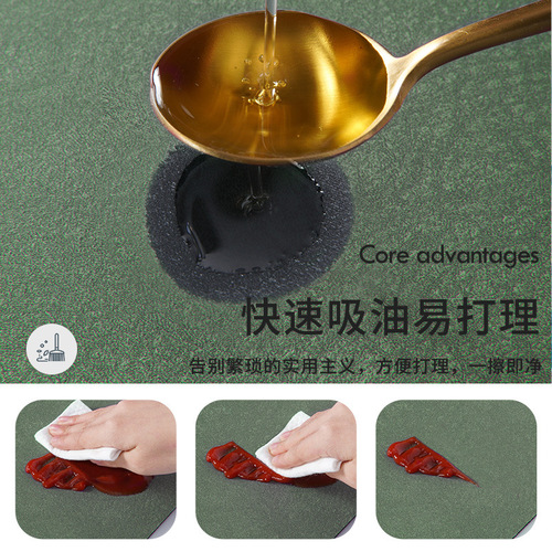 Kitchen countertop drain mat bar cup and bowl drying mat washbasin diatom mud absorbent mat insulating meal mat