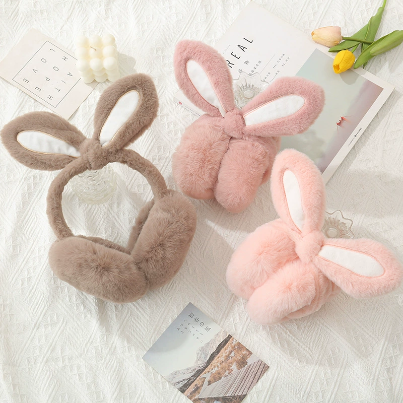 Keep warm headphones, universal cute earmuffs with bow for elementary school students, ear protection, Korean style
