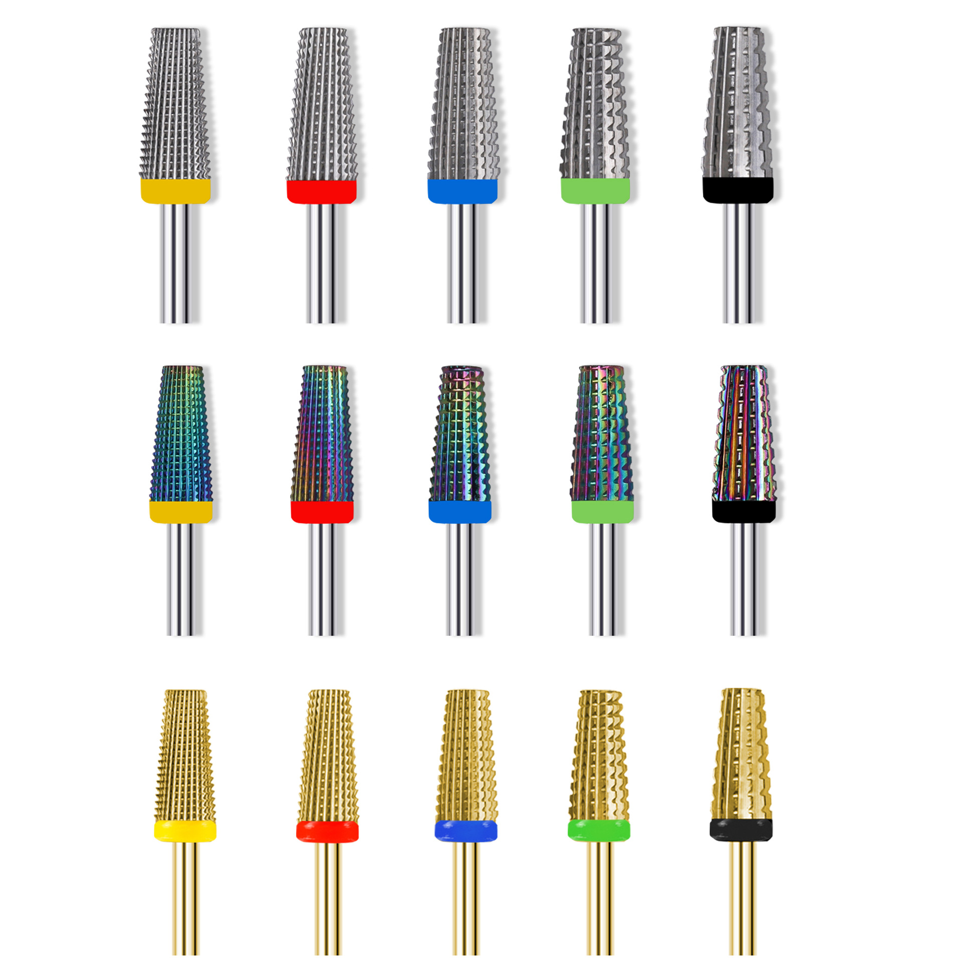 Especializado transfronterizo para uñas cinco en uno, cabezal de lijado de acero de tungsteno, herramienta de lijadora de pretratamiento especial