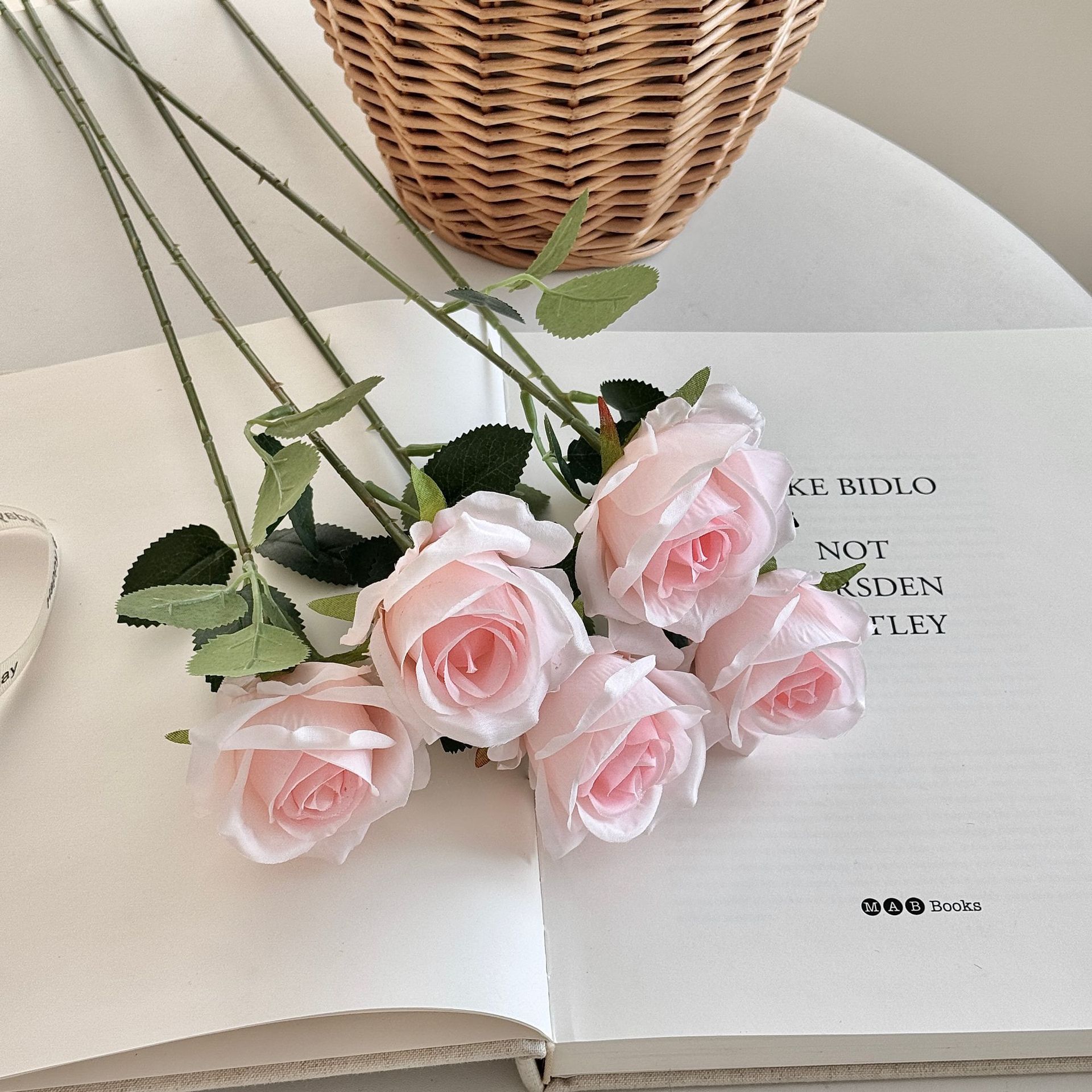 Flor de rosa de simulación individual Día de San Valentín decoración de boda en casa pared de flores flor artificial flor falsa fábrica de flores artificiales al por mayor