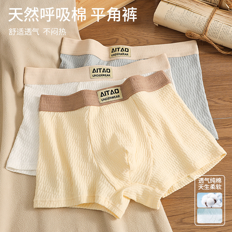 Pantalones interiores de hombre, pantalones de algodón, pantalones cortos, pantalones deportivos de alta calidad, pantalones interiores de algodón para hombres.