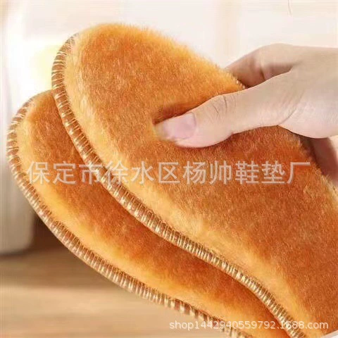 Теплые стельки с плюшевой подкладкой и утолщенным дизайном для мужчин и женщин, зимние стельки из кожи и меха с защитой от снега, с имитацией меха альпаки.