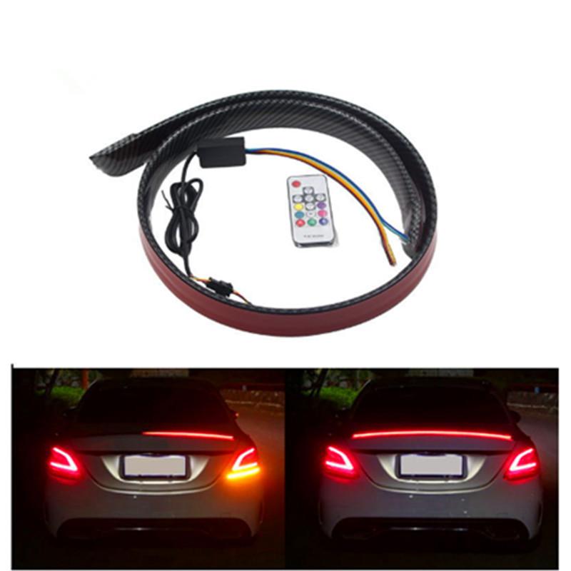 130cm lámpara LED de cola de automóvil transformada luz fluente de carreras multimodo DC12V lámpara de cola