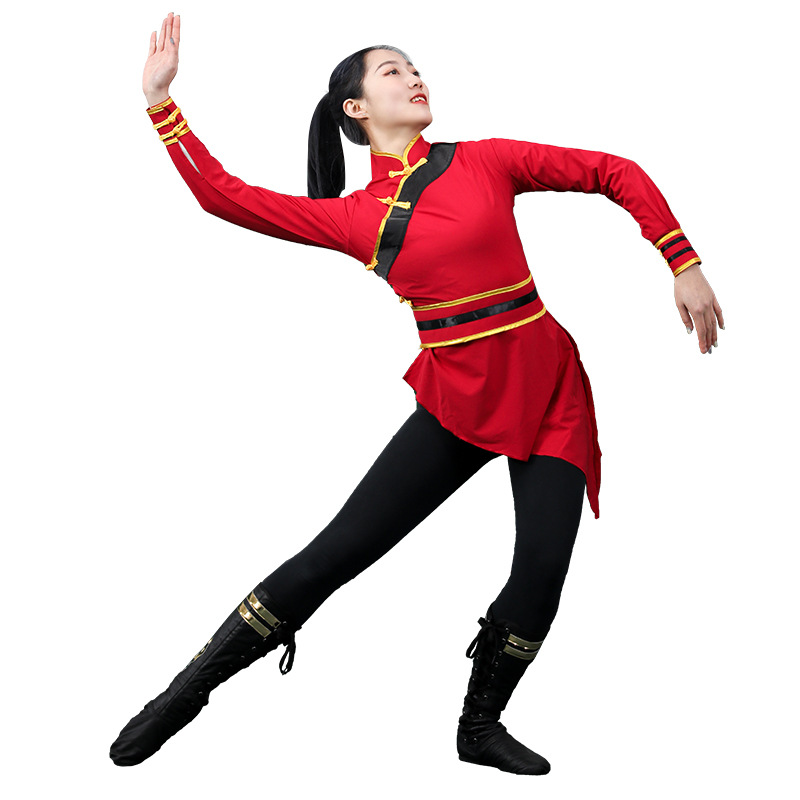 Traje de baile mongol Traje femenino de baile mongol Traje de práctica de baile de minoría étnica de estilo étnico para hombres y mujeres