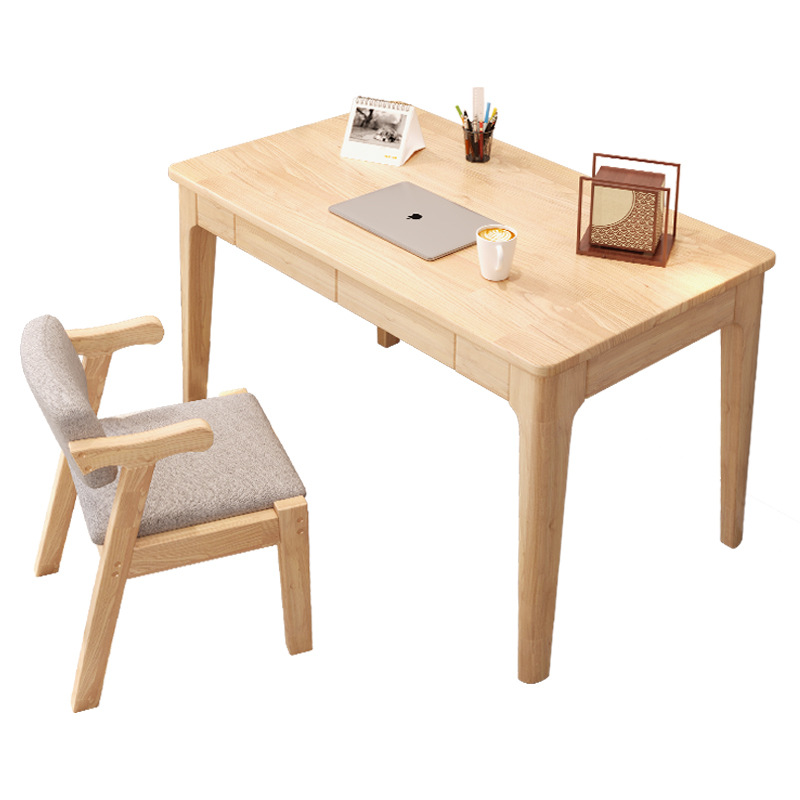 Escritorio de lujo ligero personal Escritorio de madera maciza niños estudio escritorio dormitorio alquiler sala de entrenamiento clase escritorio con cajón