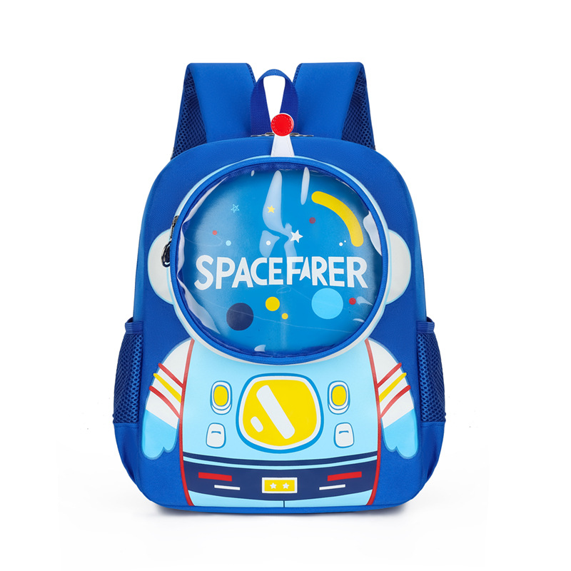 Jardín de infantes bolsas escolares de dibujos animados astronautas gran capacidad mochila de niños y niñas impresión de aire extranjero mochila infantil