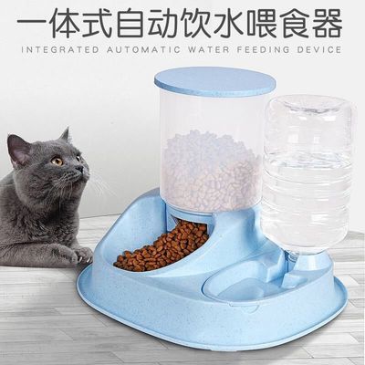 宠物自动喂食器新款大容量饮水器狗盆猫盆狗碗猫碗厂家独立站跨境|ru