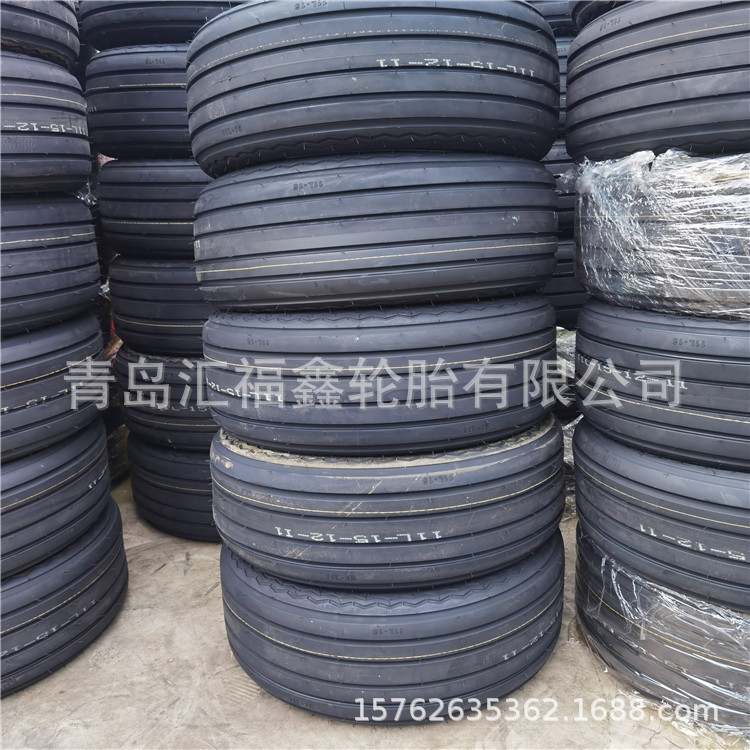 供应农用轮胎11L-15 I-1联合收割机导向轮胎I-1直沟导向花 11L-16