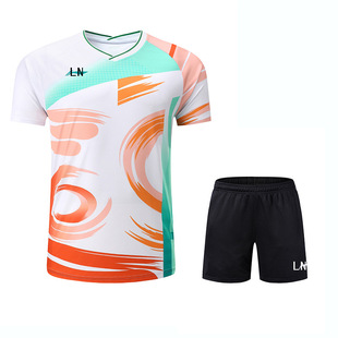 Children's badminton clothes short sleeve boys and girls quick-drying table tennis clothes feather sports running training suit 6087