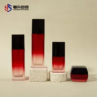 Высококачественная квадратная градиентная красная бутылка 100 мл бутылка сыворотки бутылка с жидкостью 50 г жидкой основы для лица бутылка косметика
