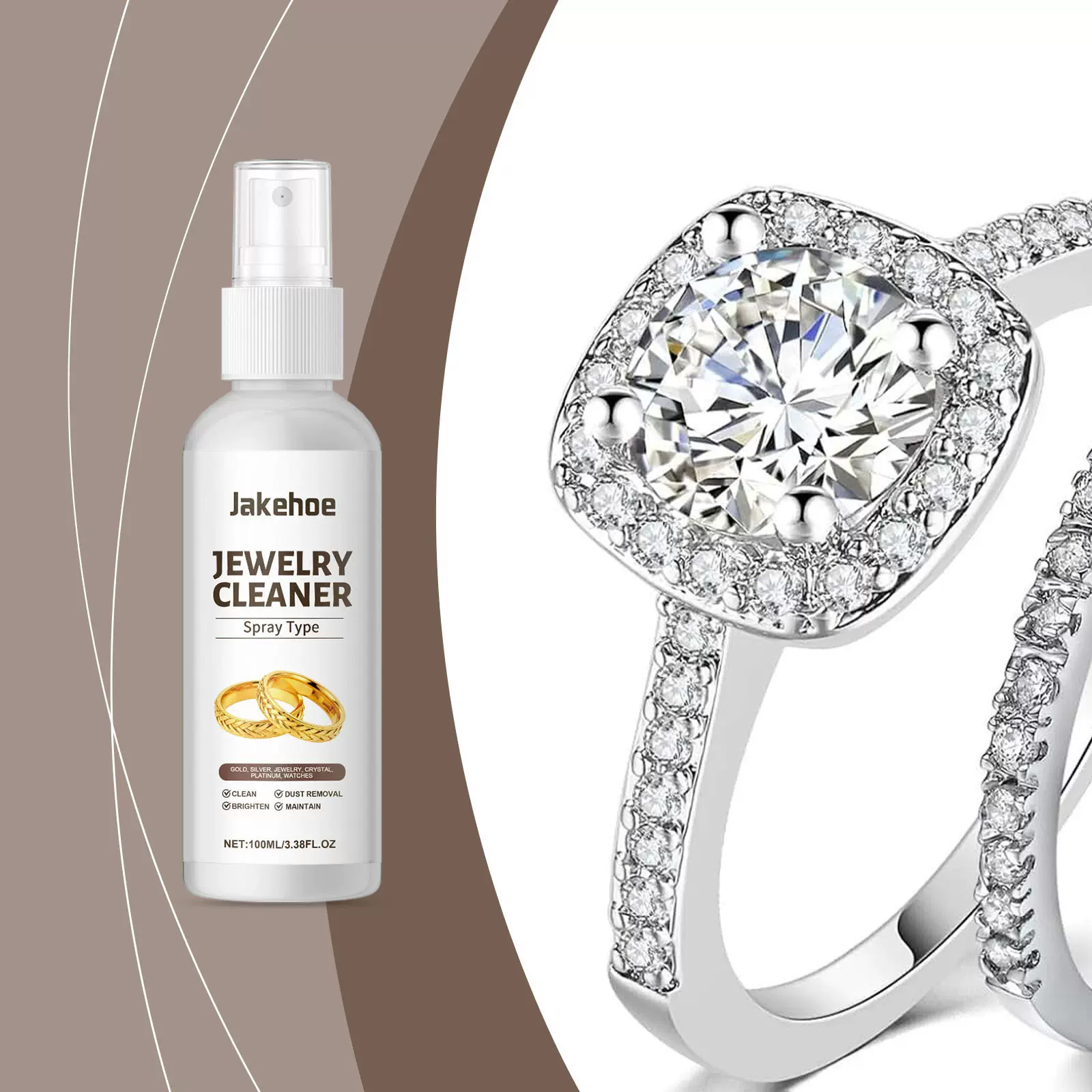 JAKEHOE珠宝清洁剂  多材质温和清洁去污洁净透亮日常护理清洁剂