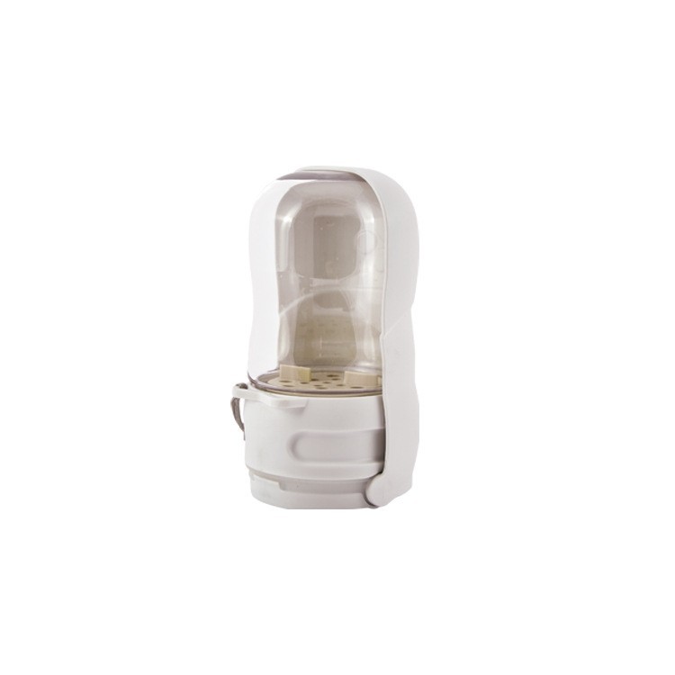 Nuevos utensilios para comer al aire libre para mascotas, vasos para beber para perros portátiles plegables, dispensador de agua integrado con comida para perros segmentada