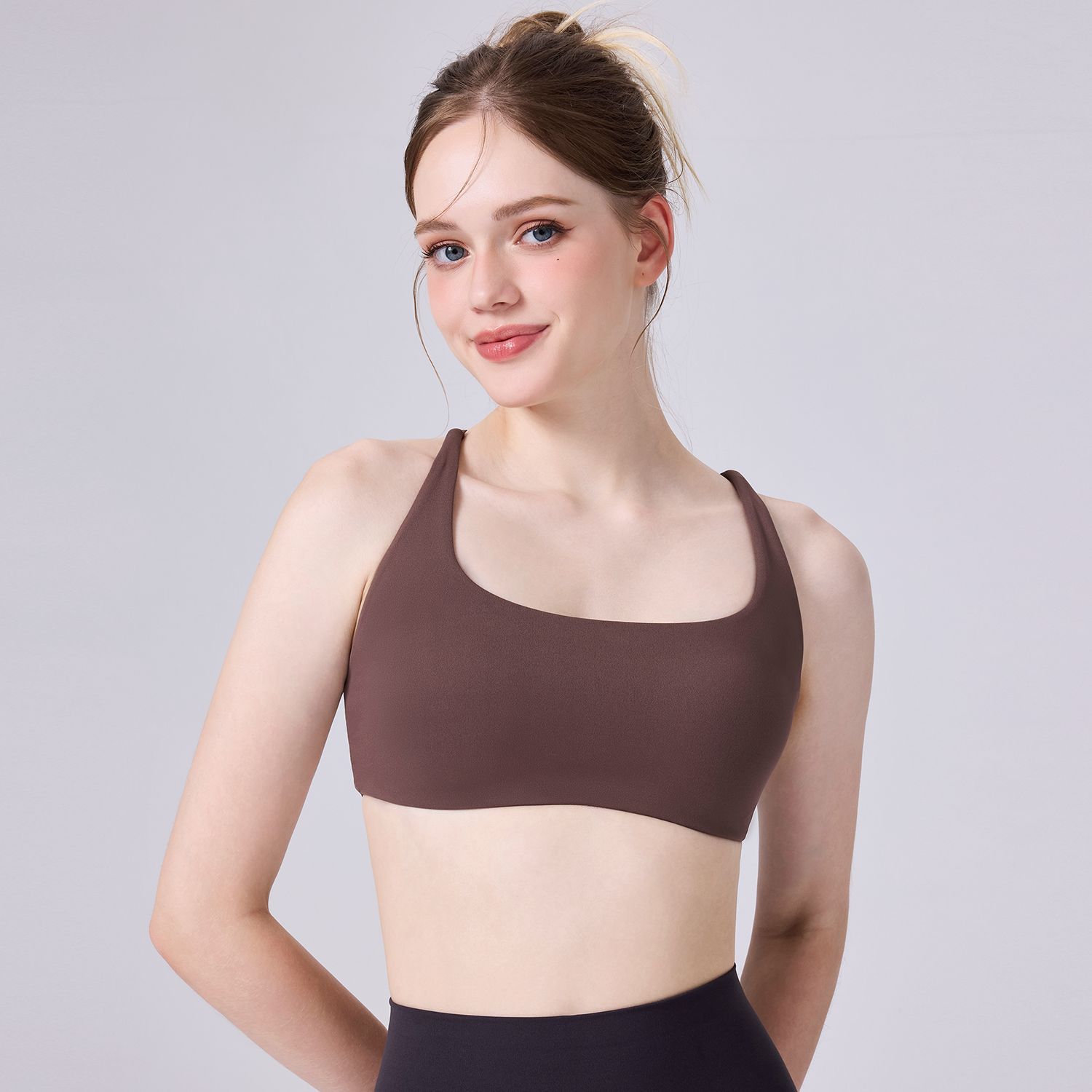 Nuevo desnudo sin marcas sostén cruzado belleza de espalda ropa interior de verano delgada chica pechos pequeños se reúnen chaleco transpirable sexy
