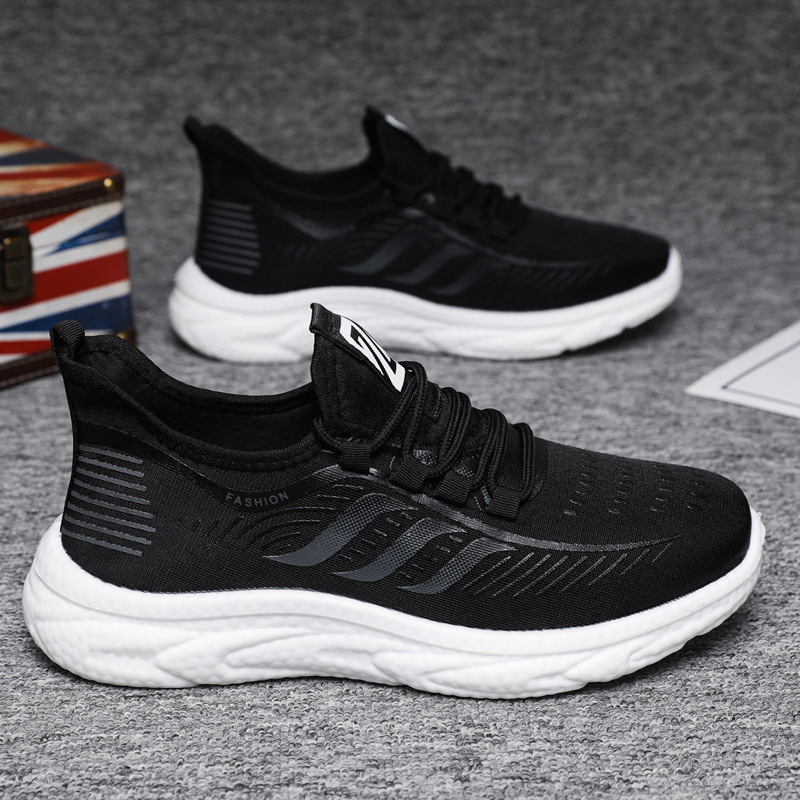Cross-Border Wholesale New Men's Mesh Sports Shoes, New Trendy Breathable Casual Shoes, Lightweight Student Shoes, Couple Shoes