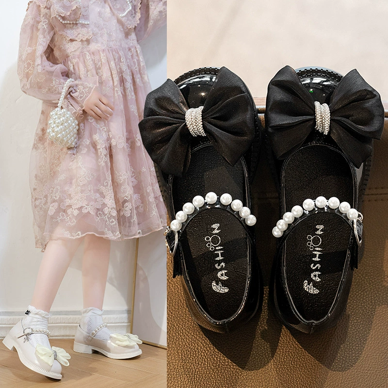 Обувь для девочек, обувь принцессы, осень 2024, новая детская обувь, Маленькая кожаная обувь для маленьких девочек, летняя одиночная обувь