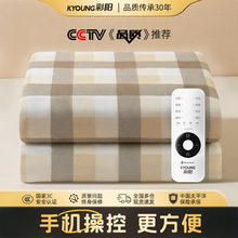 彩阳2025新款石墨烯电热毯单人电褥子双人双控调温正品官方旗舰店