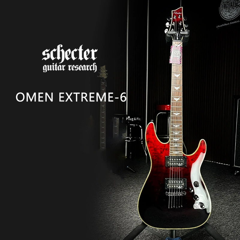 Scheat SCHECTER Indonesia's Omen Extreme-6/Elite-6/FR носит двойной трясущийся звук гитары