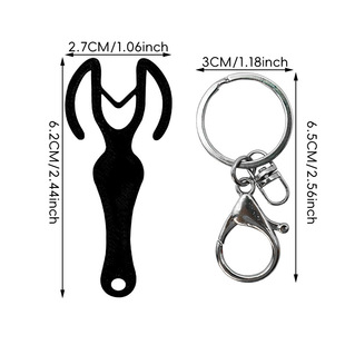 Cross-Border New Shopping Cart Unlocker with Keychain Supermarket Cart Plastic Unlocking Buckle Unlocker Factory Direct Sale