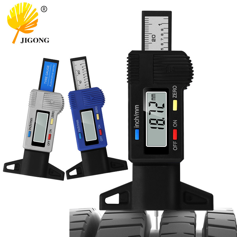 汽车轮胎磨损检测数显轮胎花纹深度尺  电子数显胎纹尺胎纹测量仪