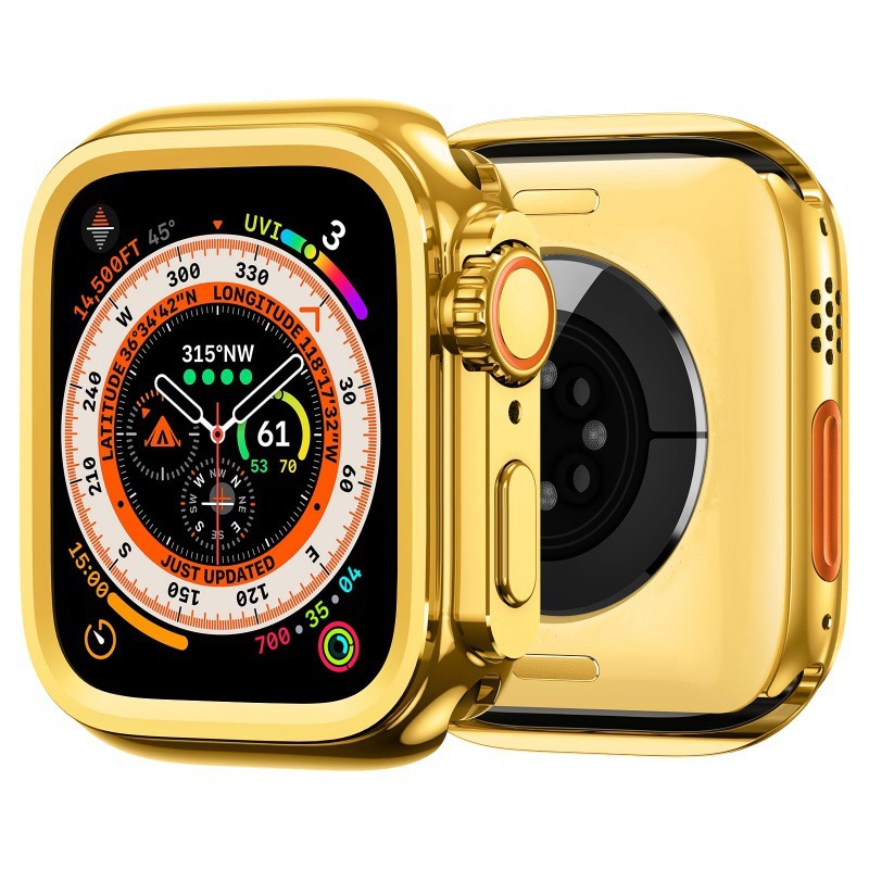 适用苹果Apple Watch 8 7 6智能手表保护套44/45mm合金改装49mm壳