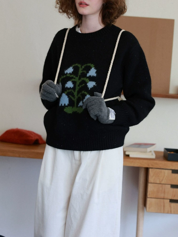 Эта вещь тяжелая! Meru Nu и Ракоун Pullite Blossom Plurry двухцветный свитер из пряжи Kilele Knit
