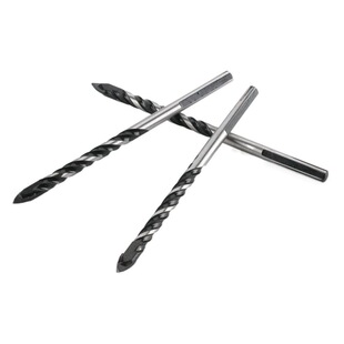 Double Thread Plastic Spray Alloy Perforated Ceramic Tile Triangle Drill 6-12mm Specification Gun Drill Black Drill