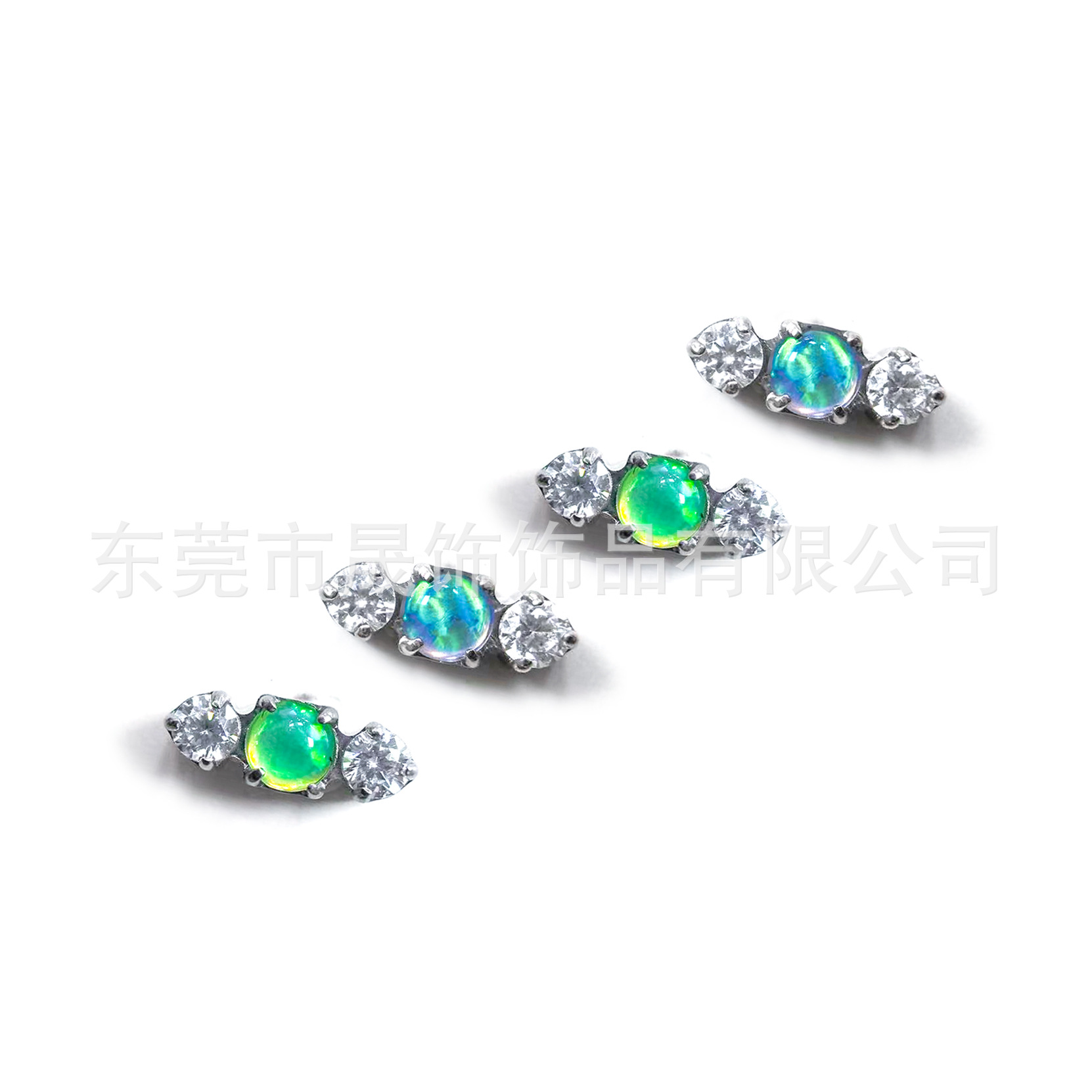 F136 Titanium Alloy 澳宝糖果 Ear Stud Studded 欧泊 Helix Cartilage Stud G23 Titanium Internal Thread Labret Stud Piercing Jewelry
