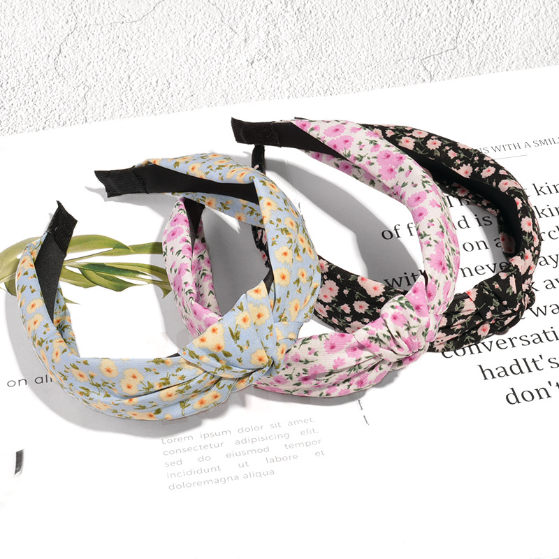 Korea Floral Knotted Hair Band display picture 4