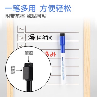 Nakabayashi Zhonglin Magnetic Whiteboard Pen Black Erasable Teacher's Non-Toxic Colorful Red and Blue Blackboard for Kidsren