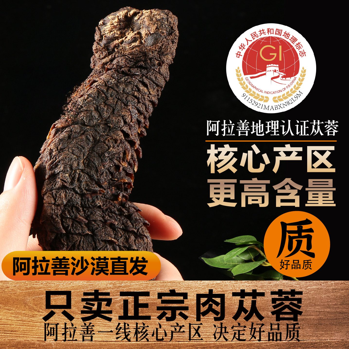 正宗阿拉善肉苁蓉中药材内蒙古正品泡酒料整根金锁阳淫羊藿旗舰店