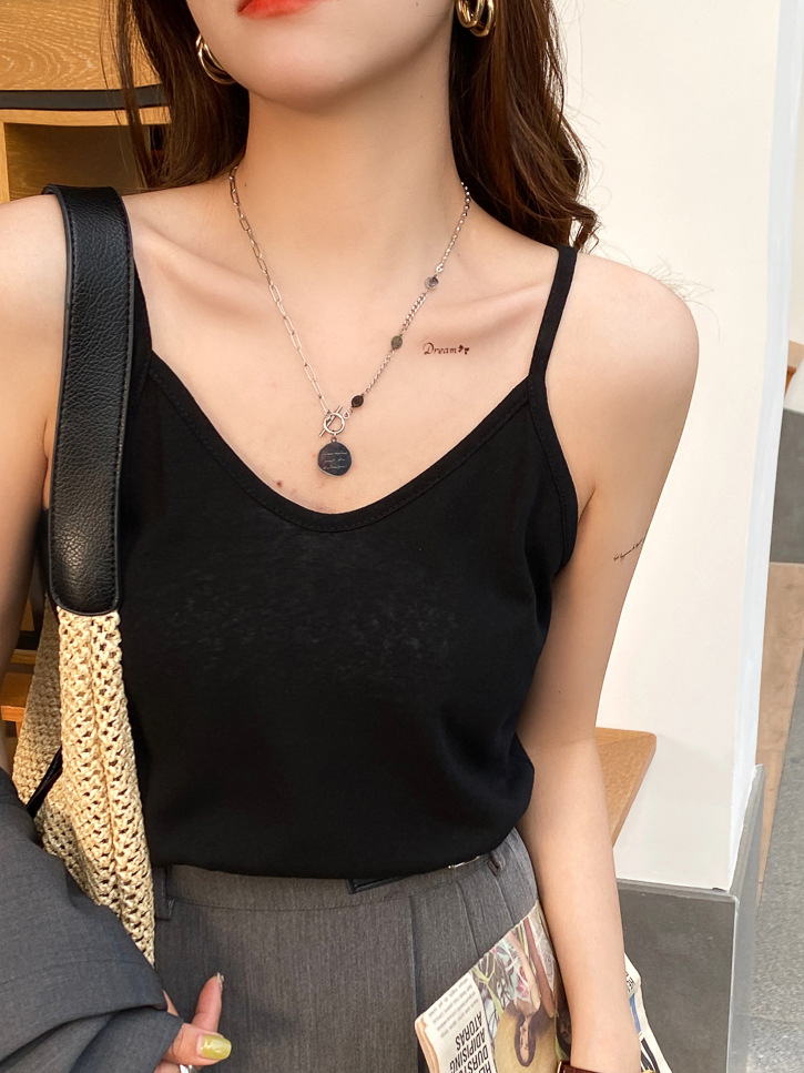 블랙 ~ 얇은 어깨 끈