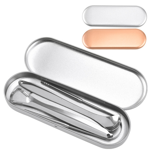 Stainless steel tongue scraper Tongue cleaner Tongue scraper Tongue brush Oral cleaning tool