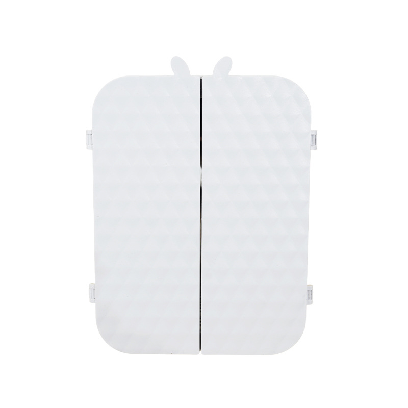 Tres lados plegables LED espejo de maquillaje luz tricolor ajustable portátil dormitorio de estudiantes espejo de maquillaje fábrica al por mayor image 5