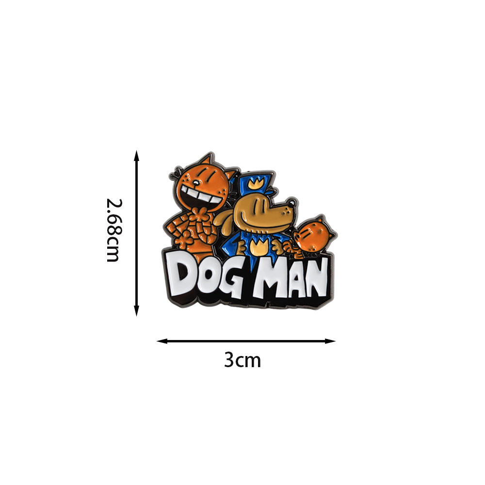 Dog Man Pete Cat Detective Enamel Brooch Fantasy Cartoon Animation Inspired Lapel Pin Badge Accessories
